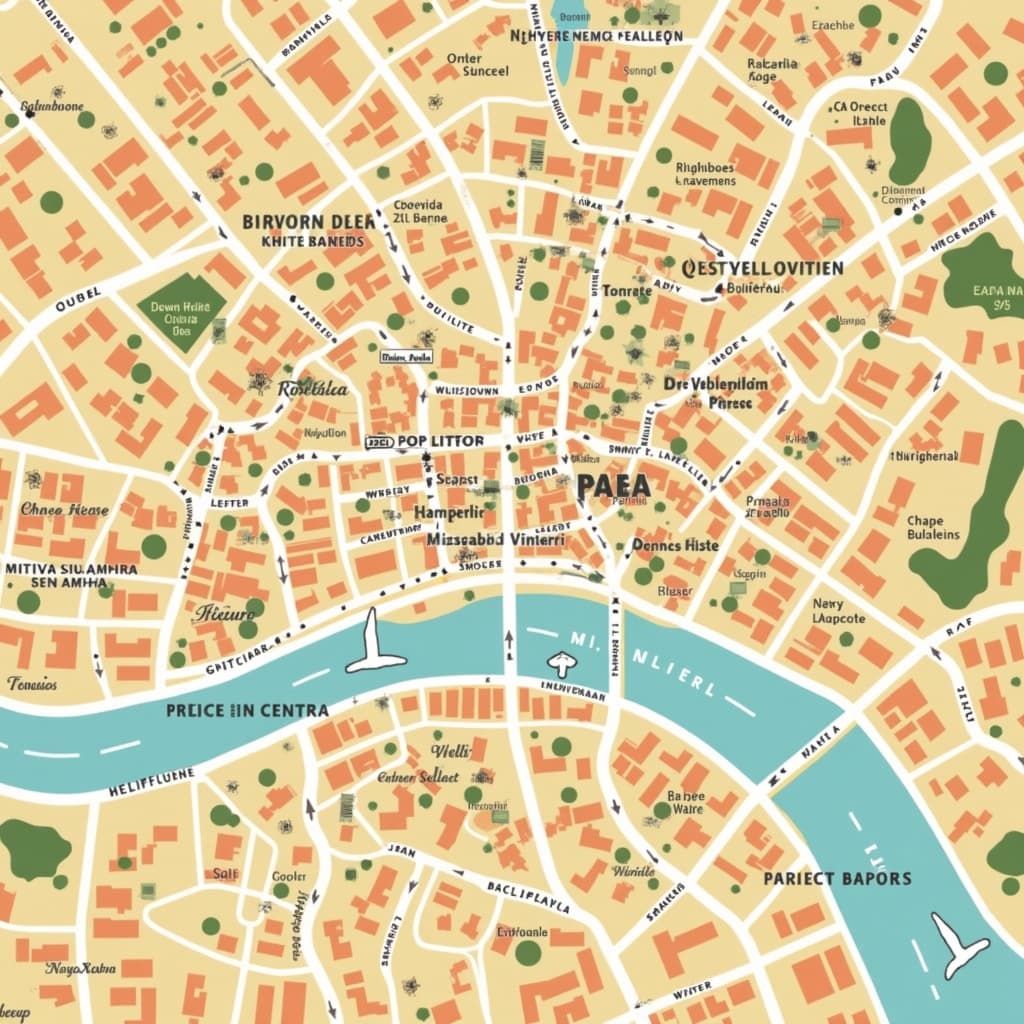 Illustration cartographique de l'Ouest parisien le long de la Seine