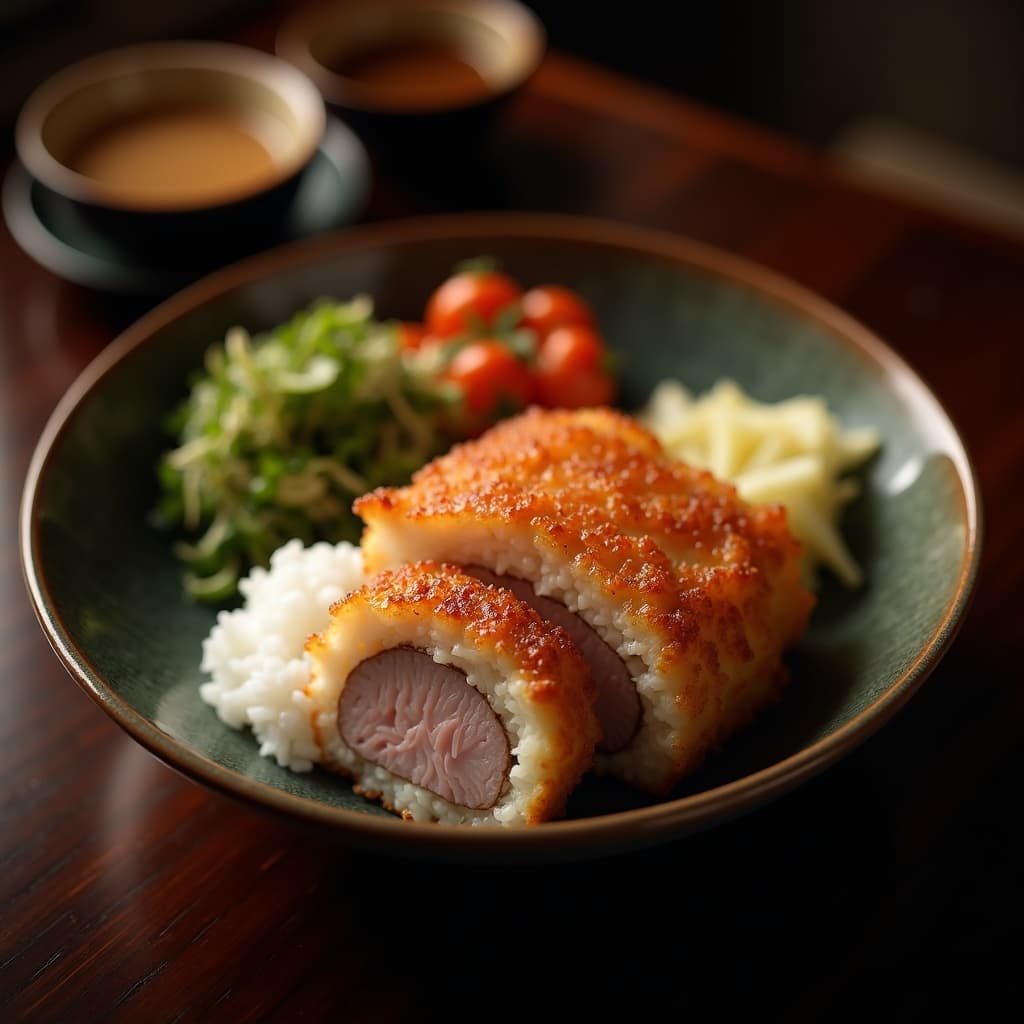 Vue rapprochée d'un repas japonais complet disposé sur un plateau