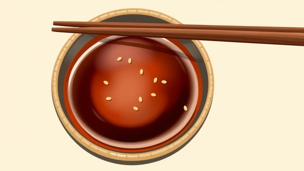 Sauce tonkatsu dans un bol en céramique